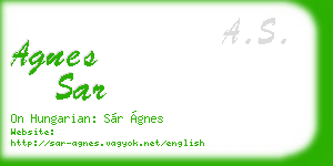agnes sar business card